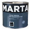 Грунт-эмаль по ржавчине 3в1 черная 2кг МАРТА