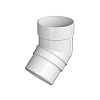 Колено трубы круг. 135гр.  ПВХ белый Технониколь