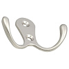 Крючок мебельный  ZН-110A 2-х рожковый (никель) 302038 TRODOS