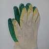 Перчатки х/б двойной латекс. покр. зелёно-жёлтые