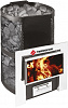 Печь д/бани Термофор Кольчуга 14-18 с пароген,со стеклом антрацит