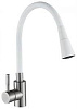 Смеситель д/кухни с силик. изливом белый 5770717 АНТЕЙ