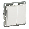 Выключатель СП WDE000153 с индик. бел. 2кл Дуэт