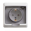 Розетка СП РС16-044В 1-м с зазем. с/штор. с крыш. Этюд