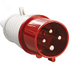 Вилка 16А 380В кабел/перенос. 015 (3Р+N+Е)
