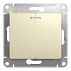 Выключатель СП GSL000253 с индик. беж. 2кл Glossa
