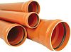 Труба с растр. ф 110 (0,5 м) наружная кан. рыж.