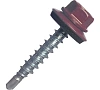 Саморез кровел. 4,8х28 винно-красный 3005 (10шт)