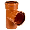 Тройник ф110х110/87гр. наруж рыж.