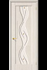 Дверь Волна 600 стекло Беленый дуб BROZEX