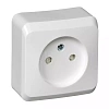 Розетка ОП РА16-002В 1-м б/зазем. с/штор. Этюд